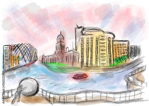 Obraz leeds abstract vector illustration