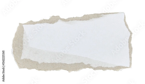 Obraz white paper ripped torn on transparent background