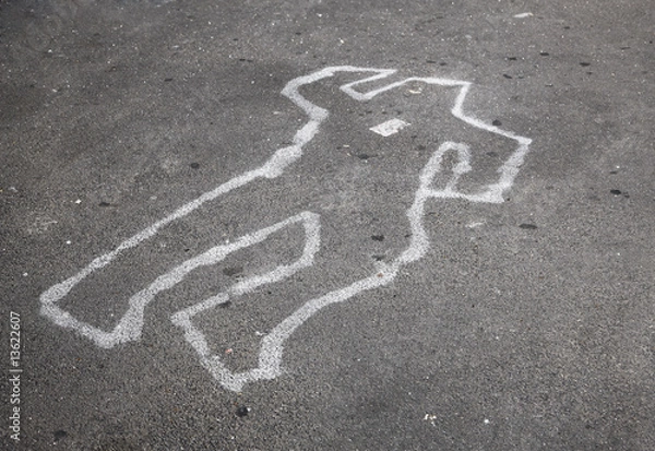 Obraz asphaltmarkierung