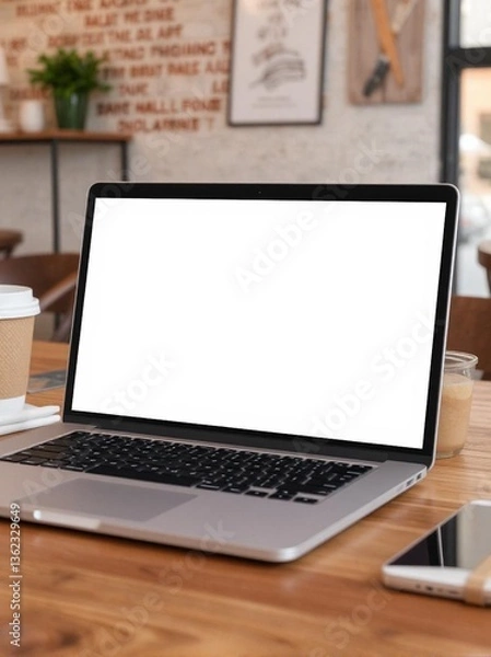 Fototapeta laptop on the table