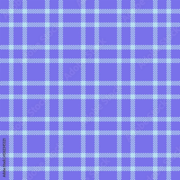 Obraz Serene pastel purple and light blue plaid pattern.  Perfect for textile design, website backgrounds, or crafting projects.  This subtle, repeating texture evokes feelings of calm and order.