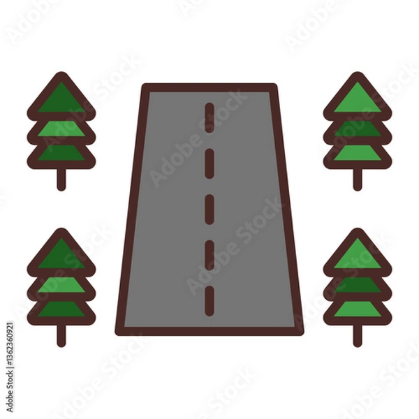 Fototapeta Roadside Vector Icon Design