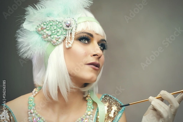 Fototapeta 1920s Flapper Close-Up