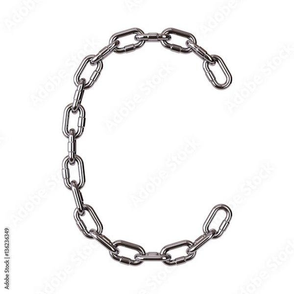 Fototapeta Font C chain