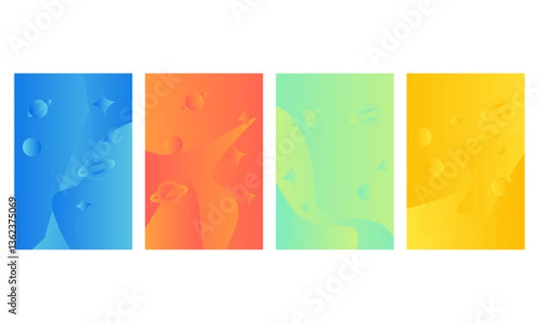 Fototapeta Abstract curve gradient line.