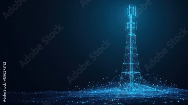 Fototapeta Abstract Digital Cell Tower