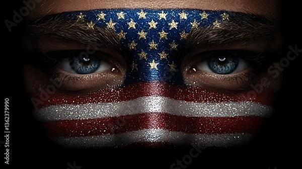 Fototapeta Flag Face Portrait