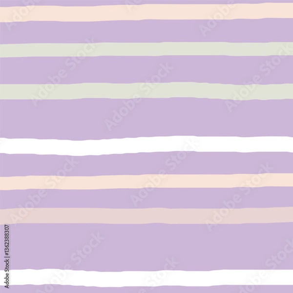 Fototapeta Wavy Stripe Pattern Set – Hand-Drawn Horizontal Vector Designs