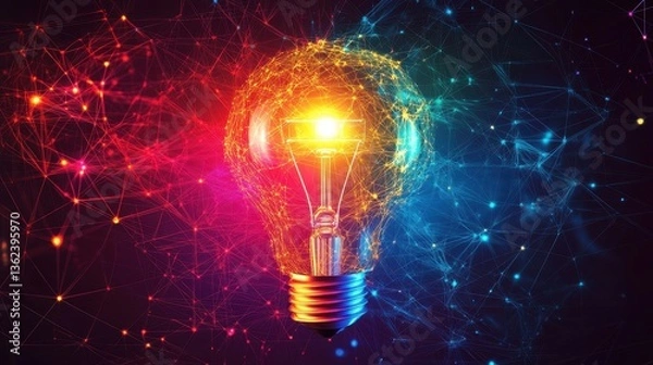 Fototapeta Smart Infrastructure Powering Cyber AI Solutions