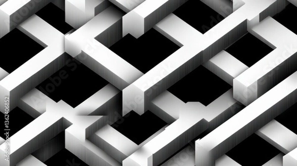 Fototapeta Abstract Interlocking Geometric Pattern