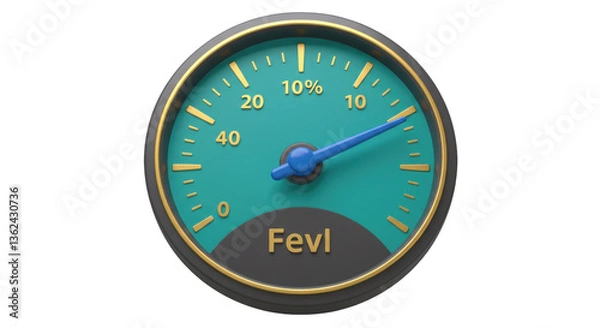 Fototapeta Isolated Percentage Gauge Displaying Level Indication