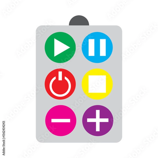 Obraz Television remote flat icon design vector