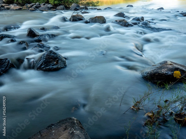 Fototapeta Ethereal Stream: Rocks in Motion