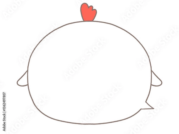 Obraz にわとりの吹き出し