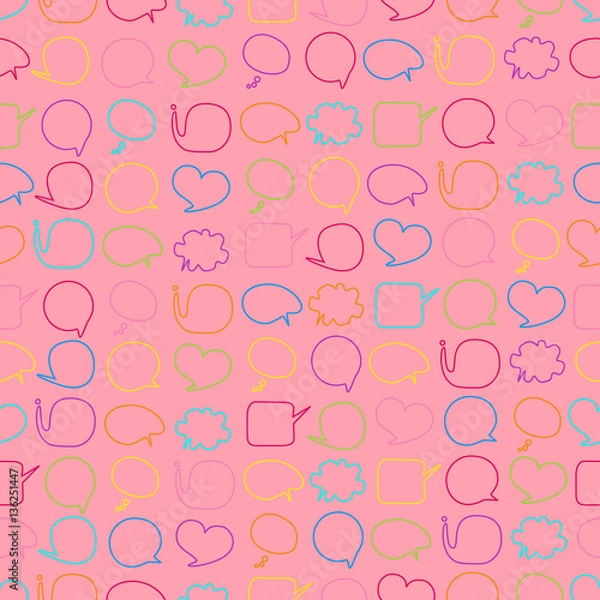 Fototapeta Speech bubbles seamless pattern