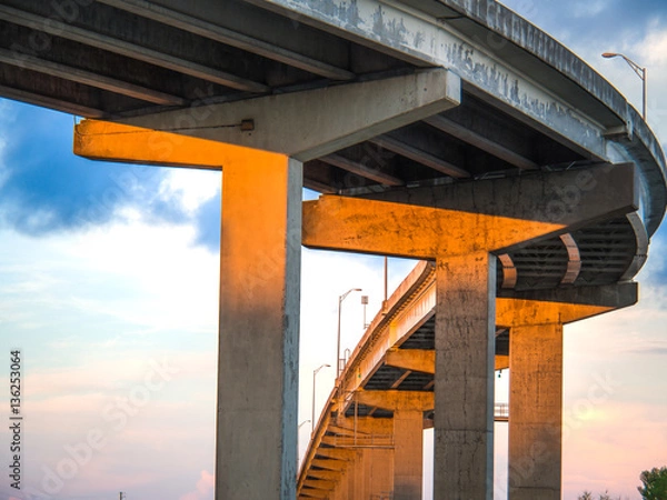 Obraz US infrastructure highway overpass closeup