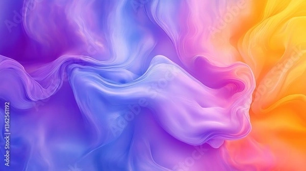 Fototapeta Vibrant tie-dye swirls in soft gradients, embodying creativity and fluidity in abstract design.