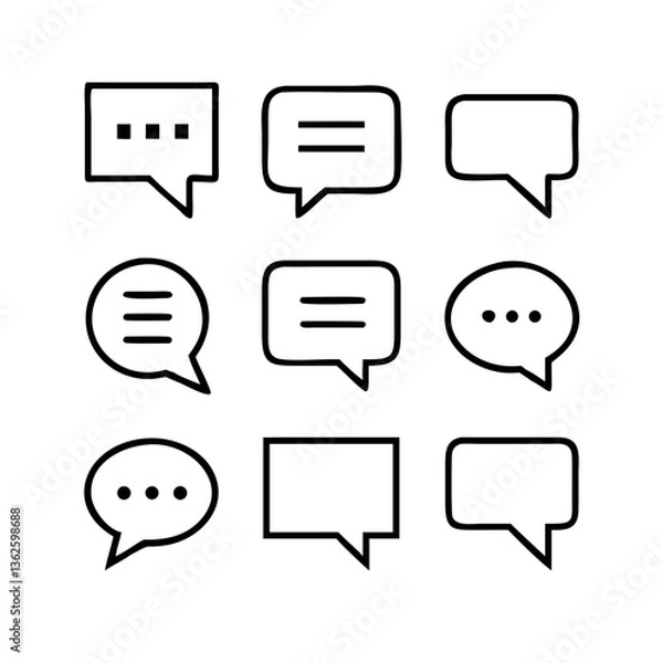 Fototapeta Speech Bubble Icons Vector