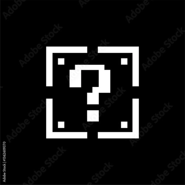 Fototapeta Pixelated Mystery Box - Retro 8-Bit Vector Design