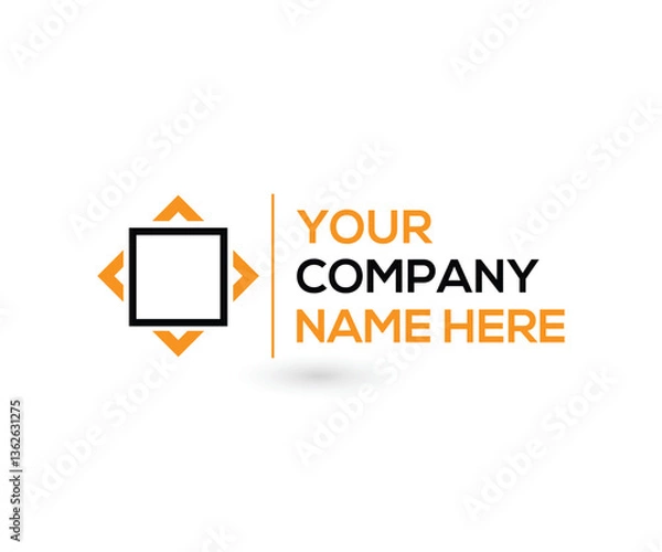Obraz Square shape brand logo design