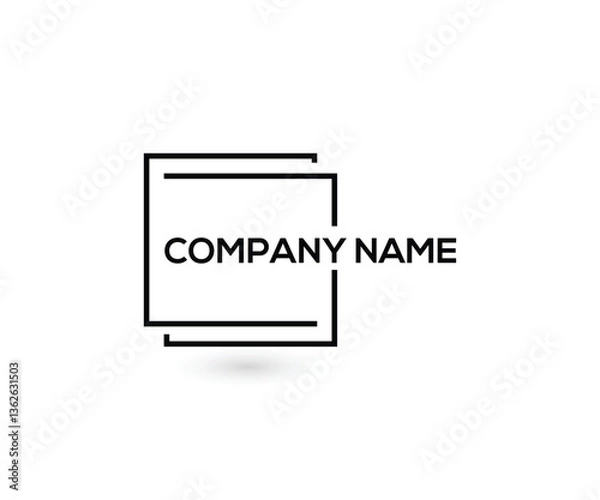 Obraz Square Border brand logo template