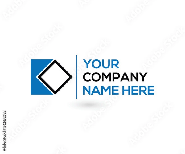 Obraz Square shape brand logo template