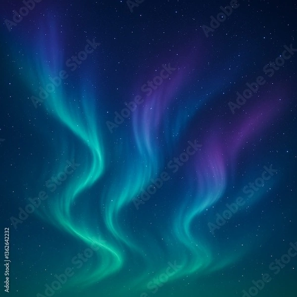 Obraz オーロラが漂う空の背景