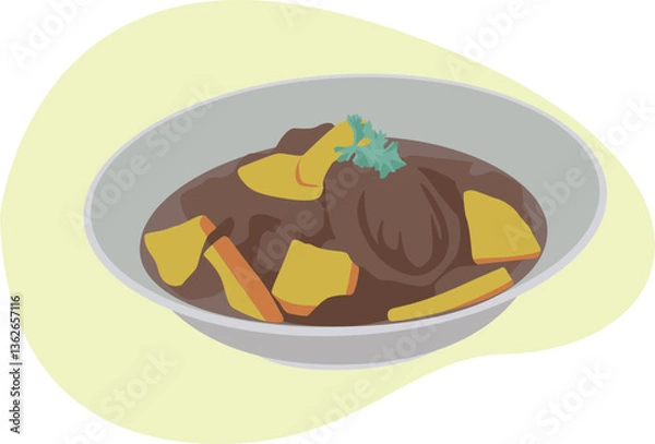 Obraz Delicious Meat Stew on a bowl