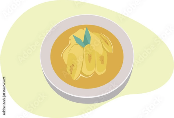 Obraz Banana stew in coconut milk