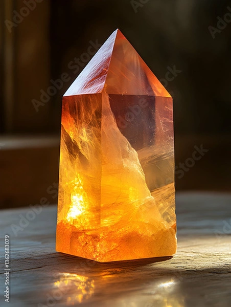 Fototapeta Orange crystal point