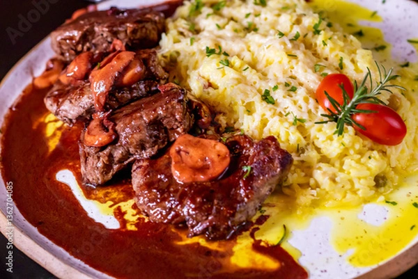 Obraz beef stew with rice