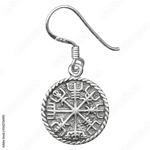 Fototapeta This silver earring features a striking design of a terrifying helmet, perfect for those who embrace bold and edgy style. A powerful accessory for those who love unique, dramatic fashion.