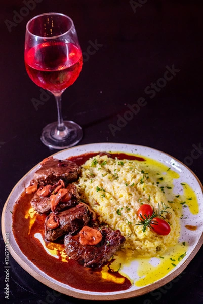 Obraz pizza and wine