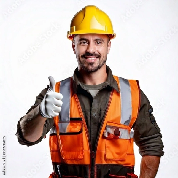 Obraz construction worker with helmet 