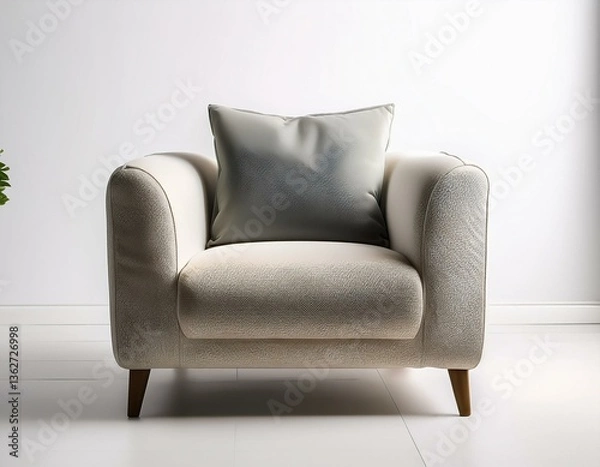 Obraz Comfortable and cozy chair in white background 