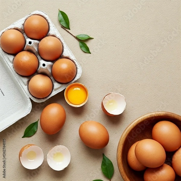 Obraz eggs in a carton