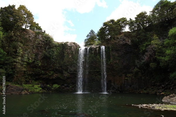 Fototapeta Whangārei Falls is located just on the outskirts of Whangārei on Boundary Road in the suburb of Tikipunga