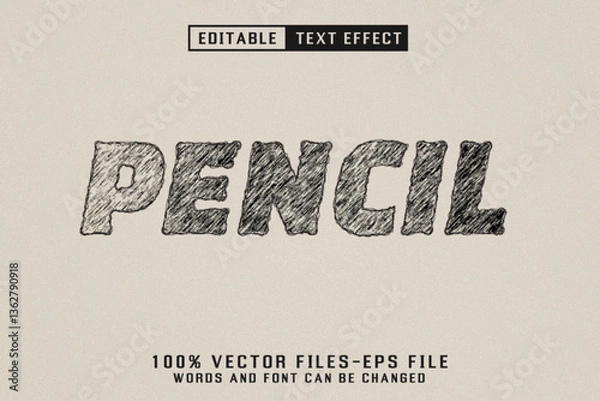 Obraz Pencil Editable Text Effect