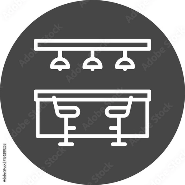 Fototapeta bar icon