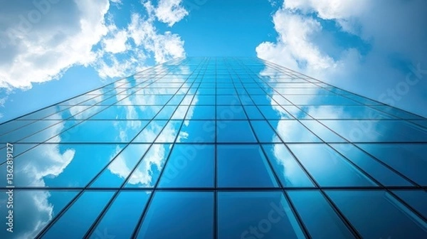 Fototapeta Skyline Reflection: A Modern Architectural Marvel