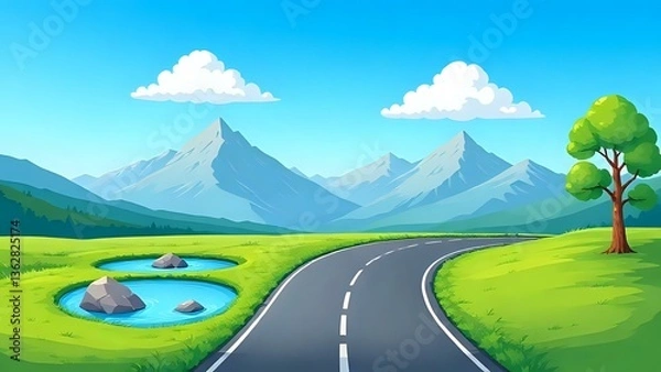 Obraz road to the mountains