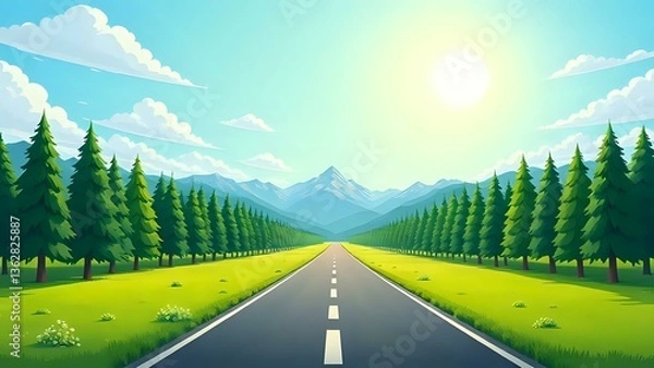 Obraz road in mountains