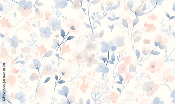 Obraz Creative 2D Doodle seamless pattern Floral or flower Illustrations