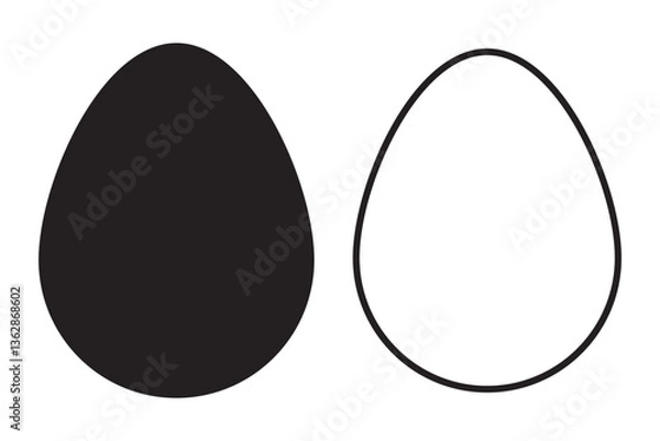 Fototapeta egg icon vector set