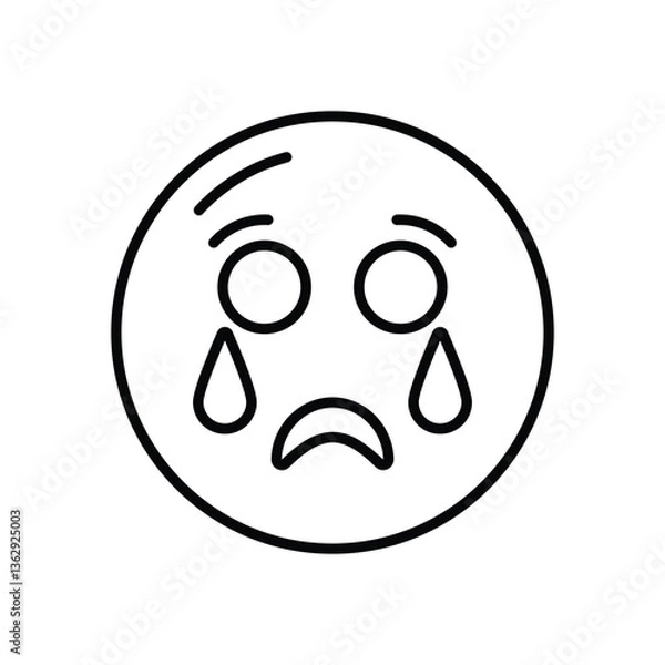 Obraz Crying Vector icon