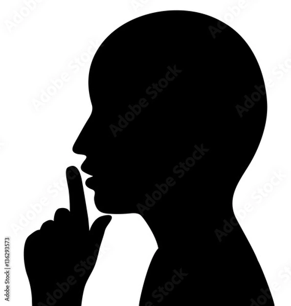 Obraz Keep quiet sign