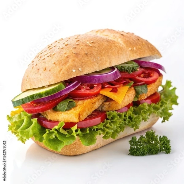 Obraz ham and cheese sandwich