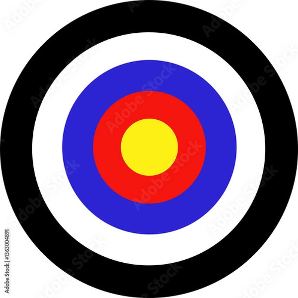 Fototapeta Gradient circular gun shooting