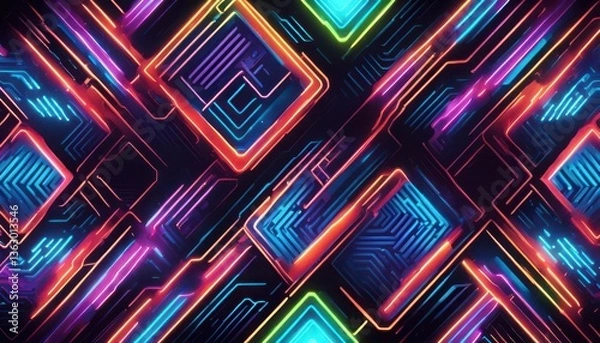 Fototapeta abstract background of colorful lines