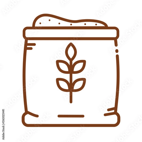 Obraz Flour bag icon. Vector